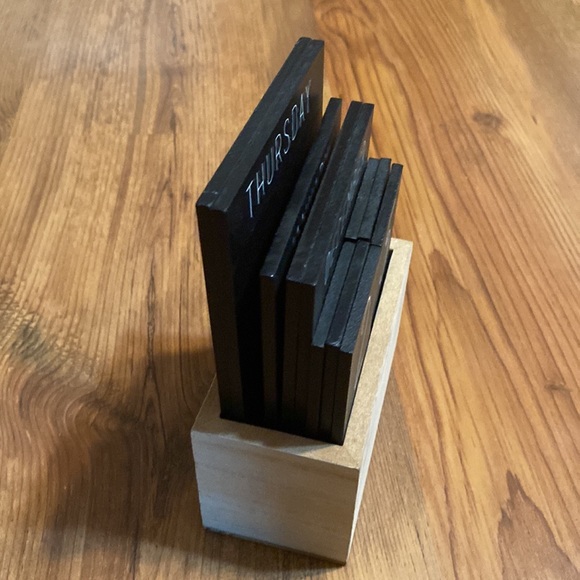 Office Envy Wood Reusable Desk Calendar - Picture 3 of 4